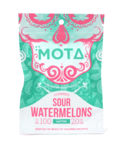 120mg Sativa Sour Watermelon Gummies – 100mg THC / 20mg CBD (Mota)